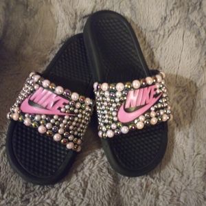Handmade blinged out slides
